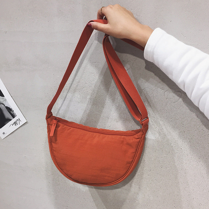 Adjustable Strap Half-Moon Shaped Shoulder Bag