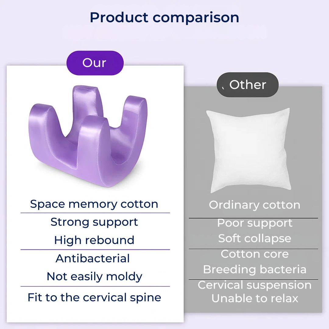 Cooling Memory Foam Contour Pillow for Skin Care and Wrinkle Reduction