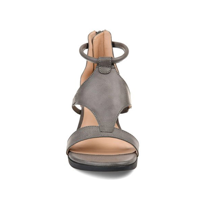 Strappy Wedge Sandals with Comfortable Footbed