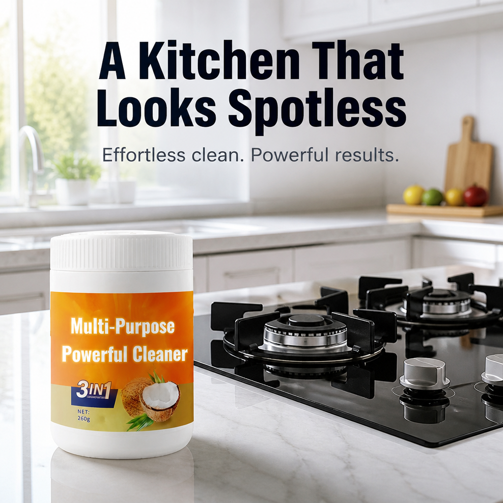 GreaseBeGone™ — Effortless Sparkle and Safety for Your Whole Kitchen