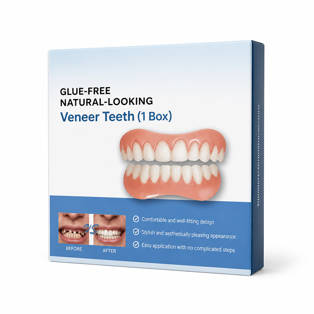Glue-Free Natural-Looking Veneer Teeth (1 Box)