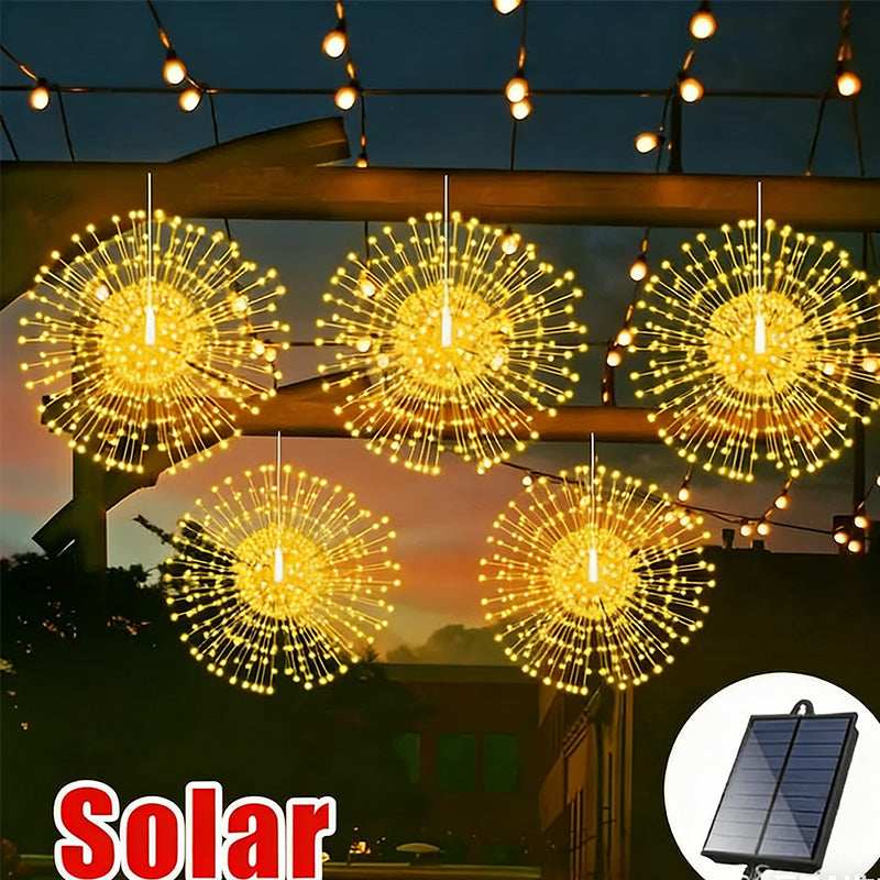 Cordless Solar Garden Lights – Firework Design
