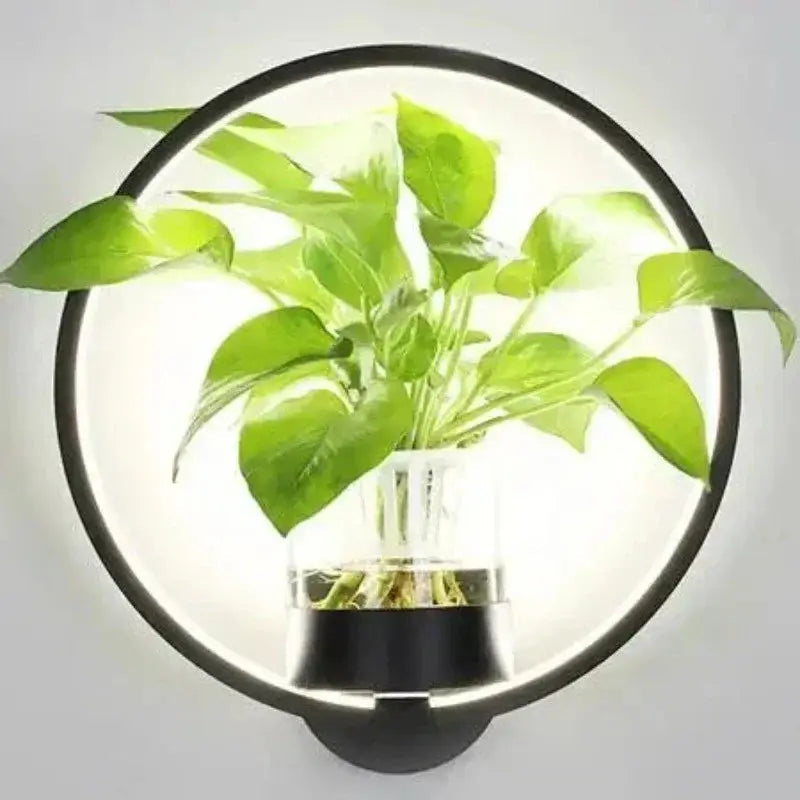 LED Wall Plant Light with Glass Vase | Cozy Ambient Glow | Stylish Wall Accent | GlowPlant