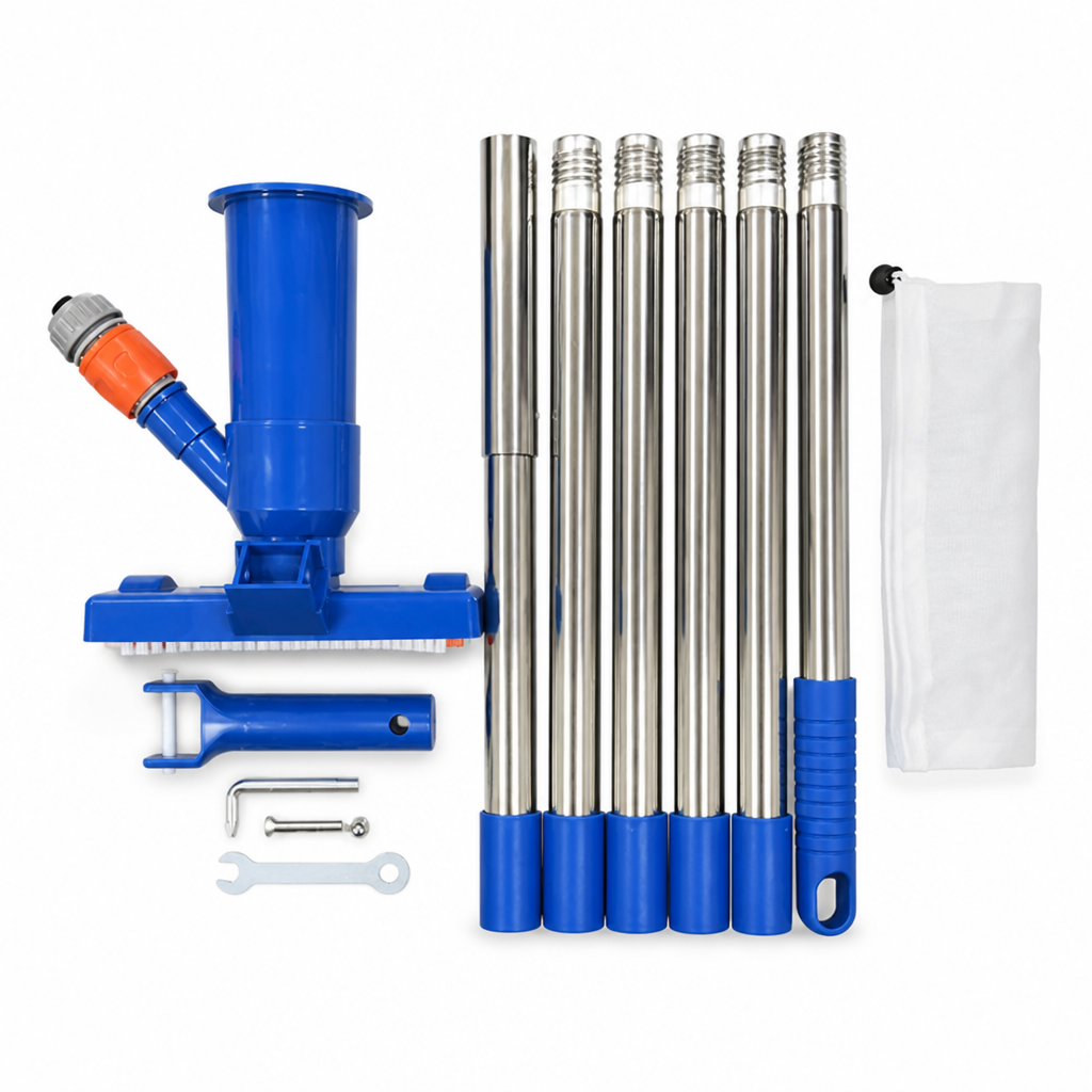Corrosion-Resistant Telescopic Stainless Steel Pool Vacuum Kit