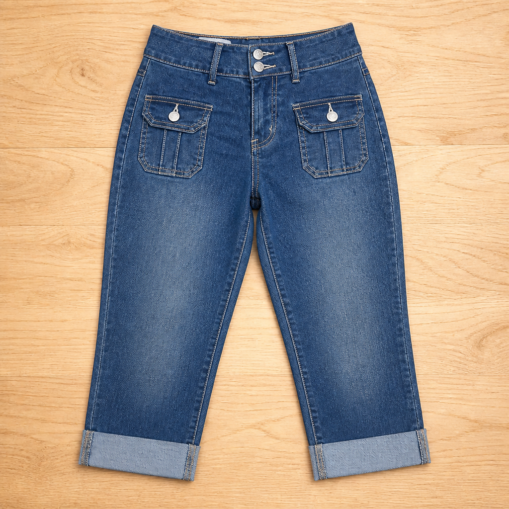 VitalDenim™ Slim Fit Stretch Capris — Embrace Every Curve with Unstoppable Comfort