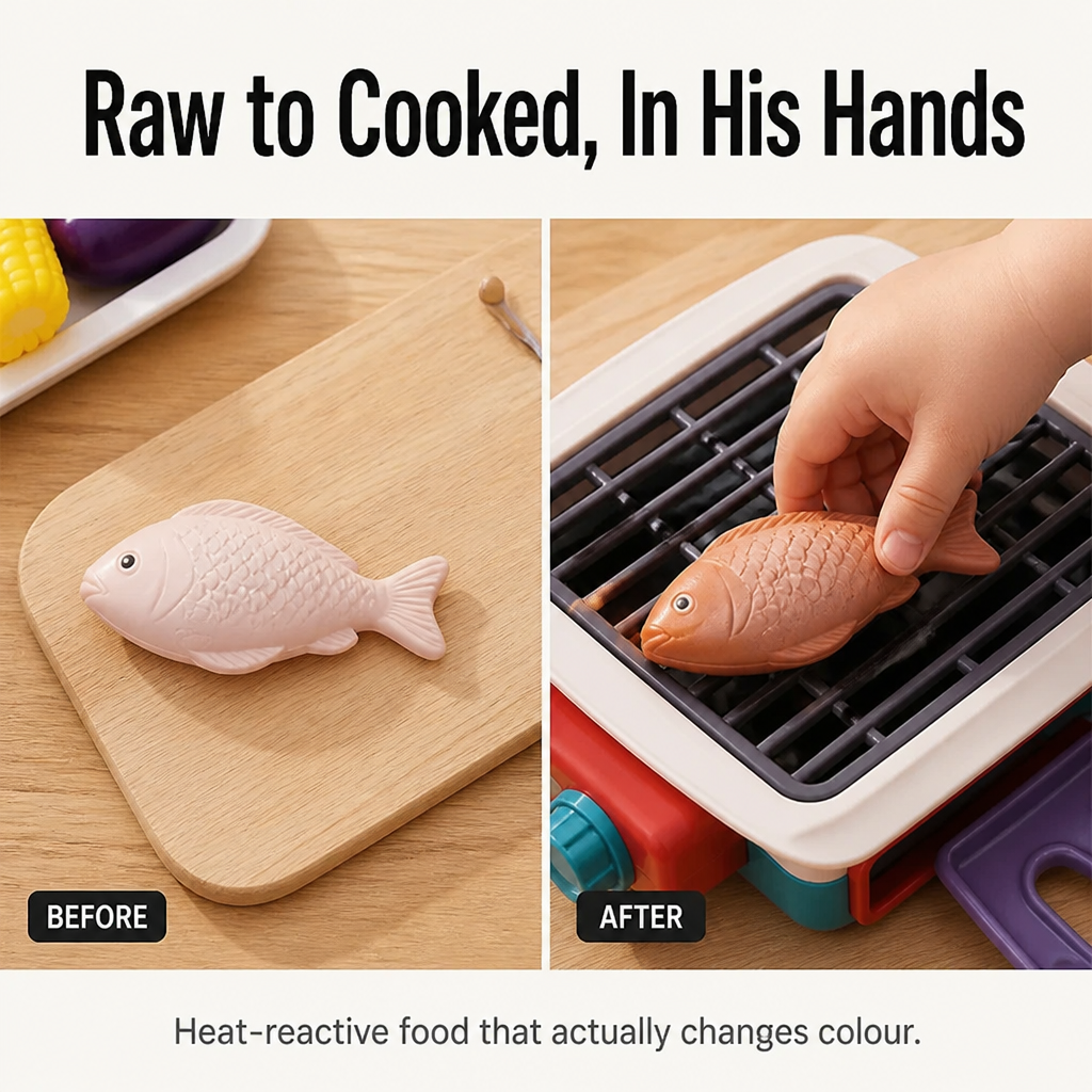 FlameCraft™ — Smoke-Free Spark Play Featuring Real Smoke and Color-Shifting Food