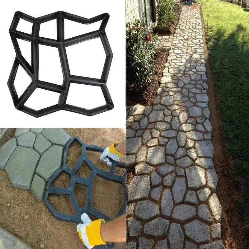DIY Stepping Stone Mold for Creating Custom Concrete Paths