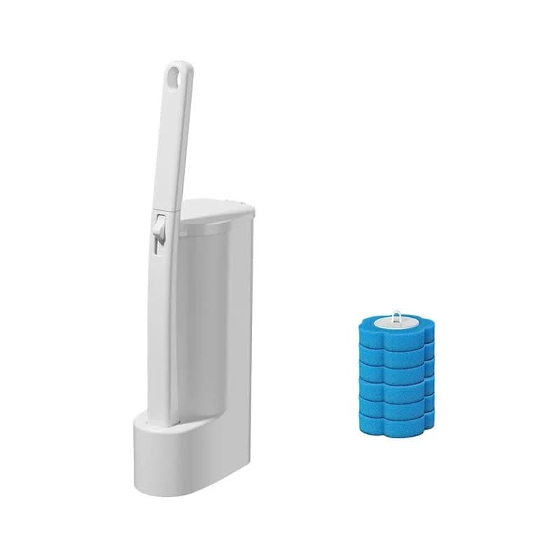 Disposable Toilet Brush Set featuring Replaceable Heads