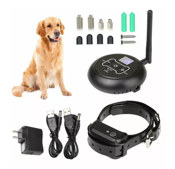 Wireless Electric Dog Fence System with Training Shock Collar