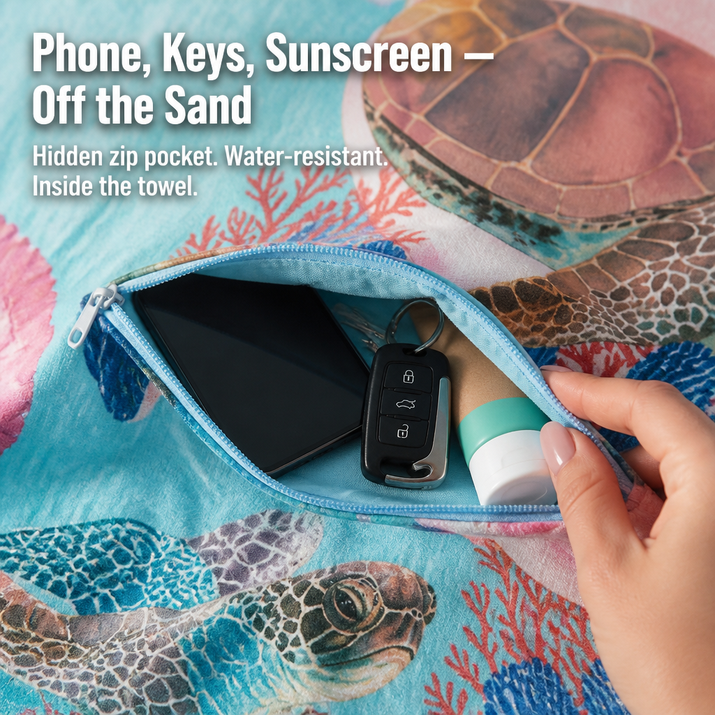 WaveCaddy™ — Carry Your Entire Beach Day in a Single Towel-to-Backpack Combo