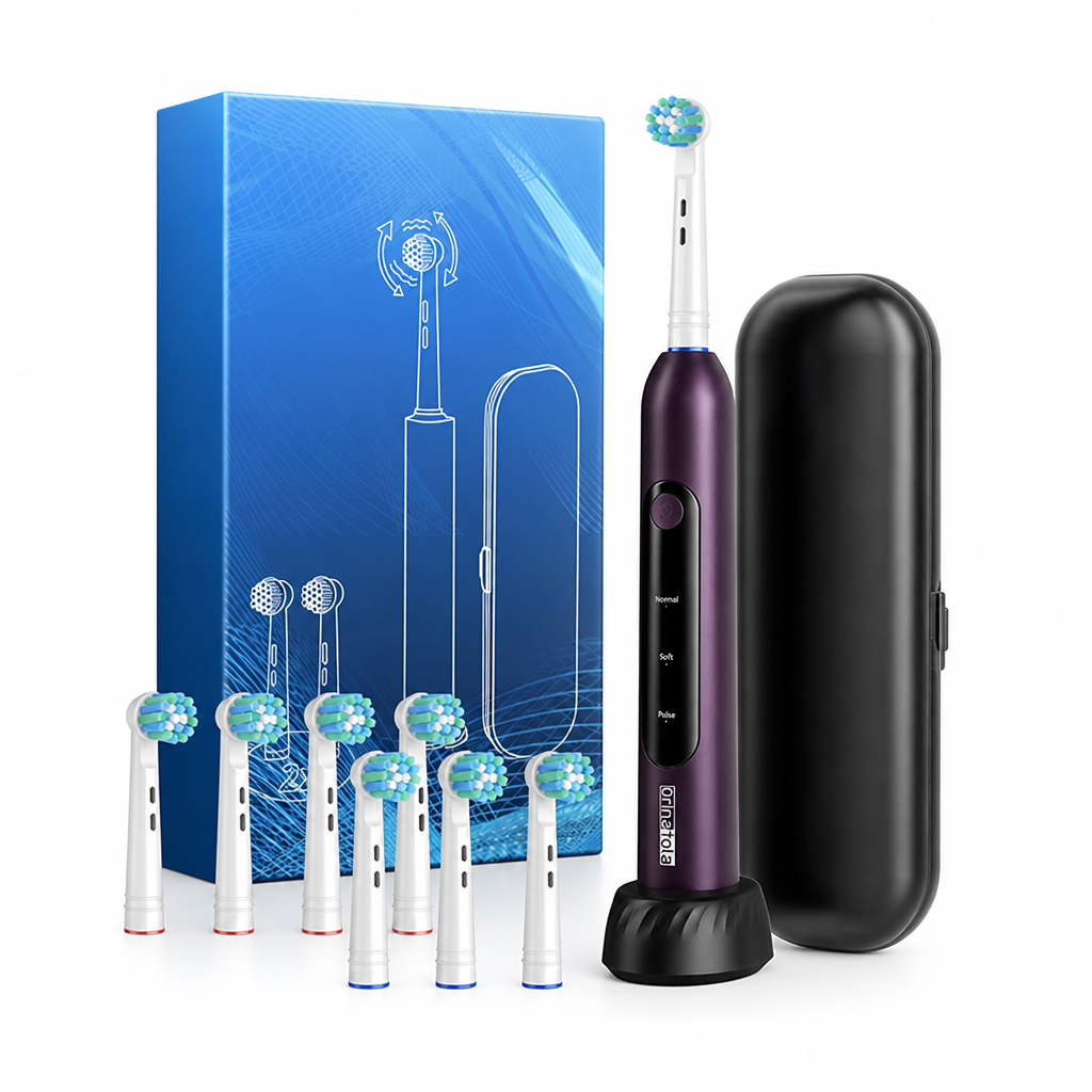 10000 RPM Rechargeable Electric Toothbrush (8 Replaceable Heads)