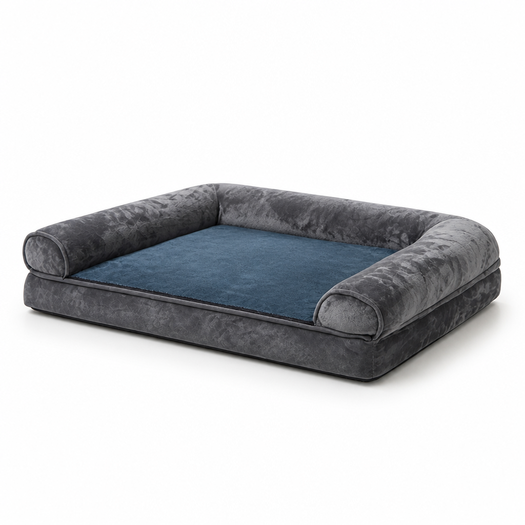 Orthopedic Bolster Dog Bed (Removable Washable Cover)