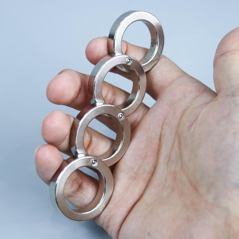 Silent Operation Folding Ring with Metal Structure and Touch Feedback