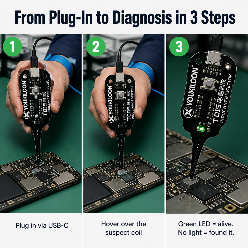 CircuitSense™ — Detect Dead Inductors Instantly Without Touching a Soldering Iron