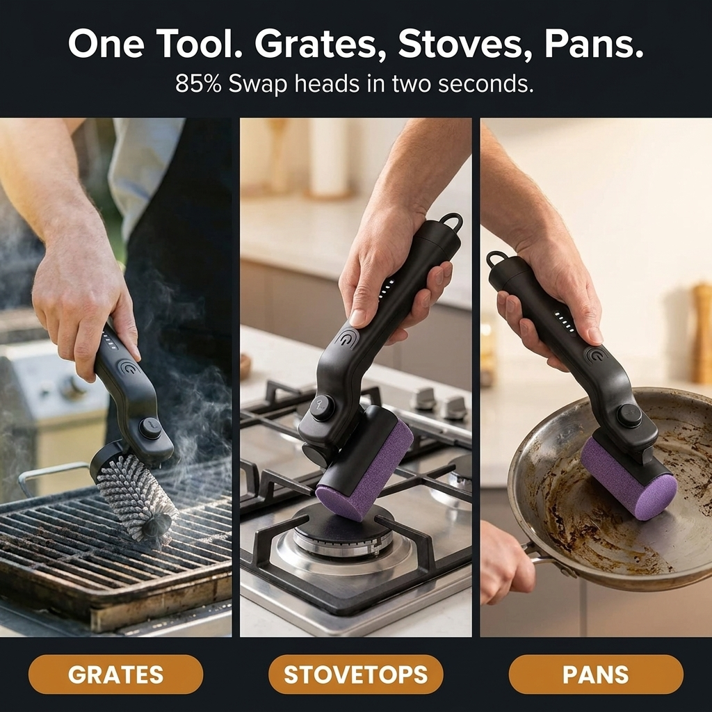GrillSpark™ — Remove Stubborn Grill Grease Quickly Without Using a Wire Brush