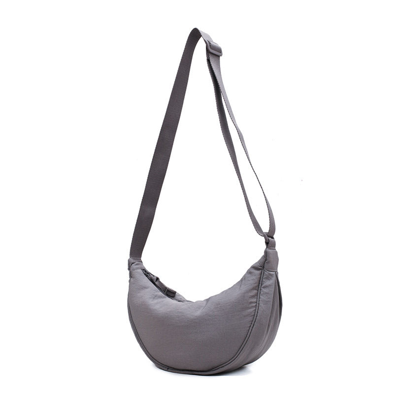 Adjustable Strap Half-Moon Shaped Shoulder Bag