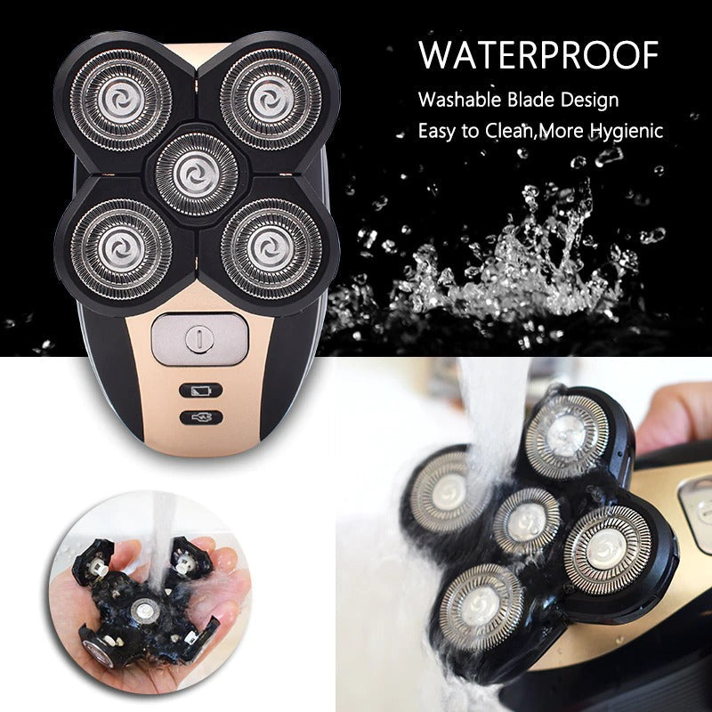 Men's Electric Bald Head Shaver & Grooming Kit