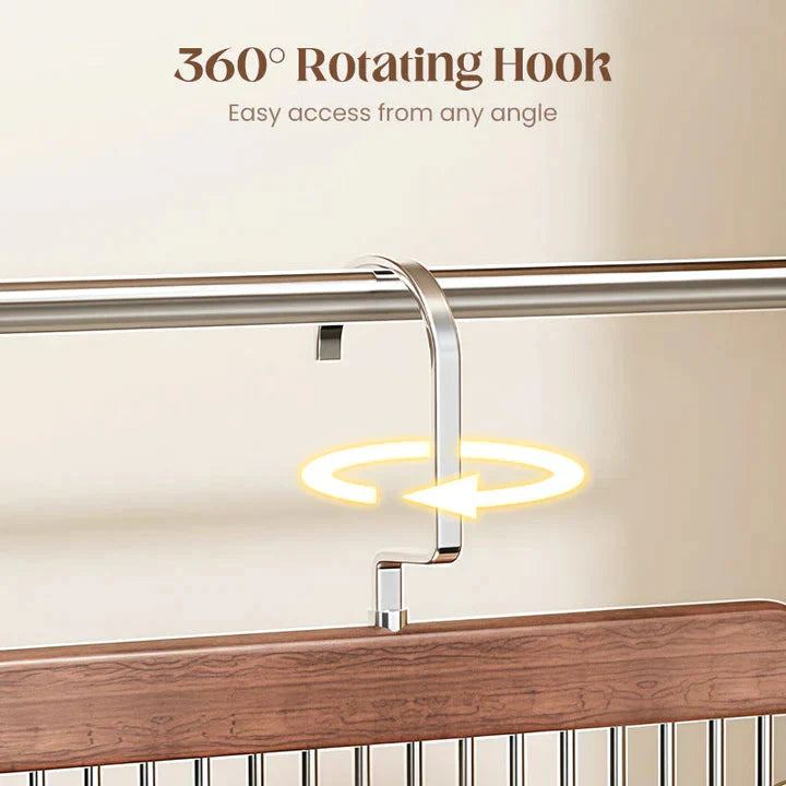 Set of Wooden Hangers – Two Hangers Included per Pack