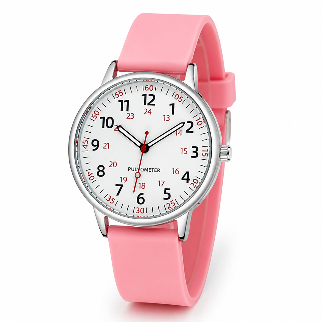 Waterproof Easy-To-Read Nurse Watch (Silicone Band)