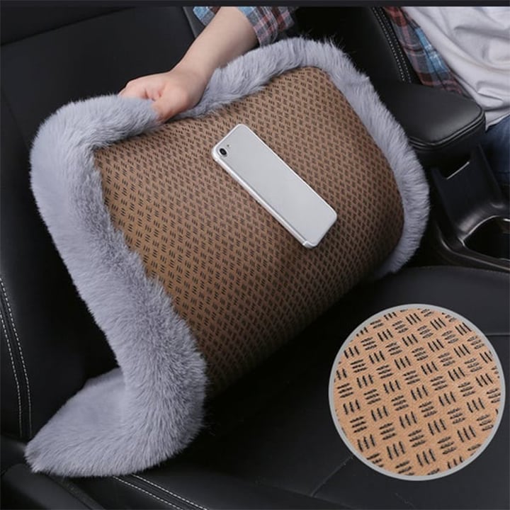 Set of 2 Breathable Non-Slip Soft Plush Car Seat Covers