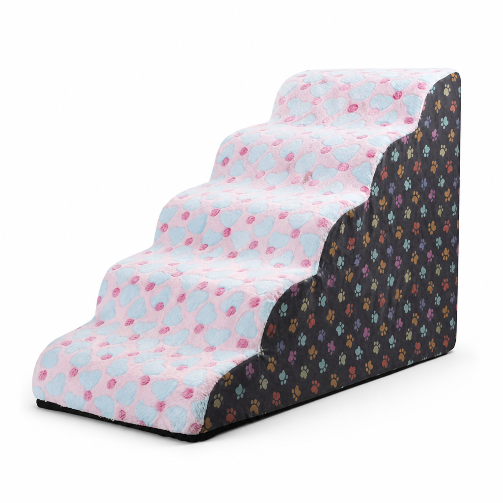 Non-Slip Plush Pet Stairs (2-5 Steps)