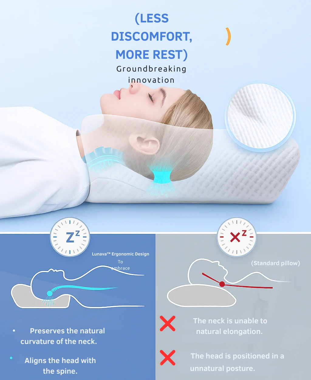 NeckNest™ Pillow — Wake Refreshed with Pain-Free, Energized Mornings
