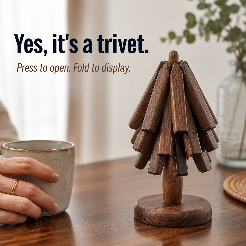 ArboraGuard™ — Protect Your Walnut Table from Heat Damage with a Handcrafted Tree Trivet