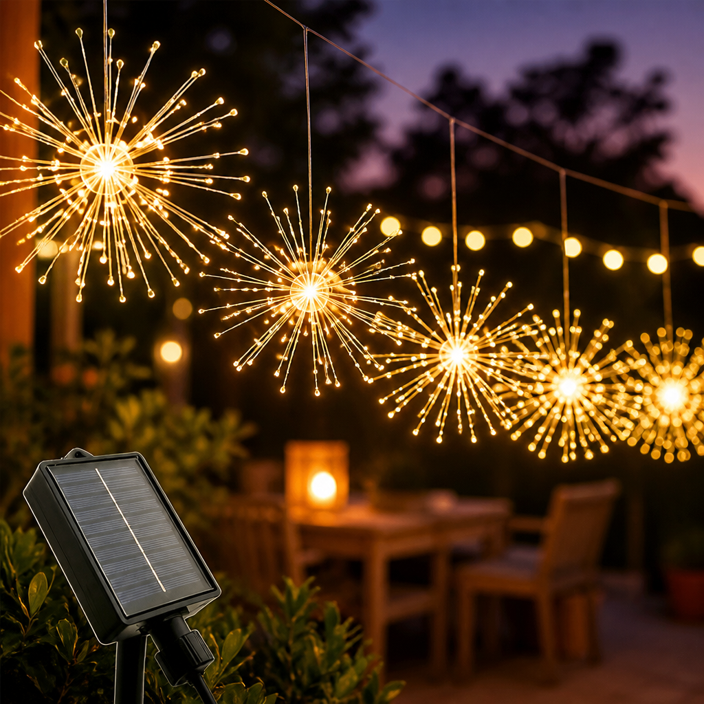 LumiFlicker™ Solar Fireworks Lights — Turn Your Nights Into Effortless, All-Weather Magic That Dazzles Every Eye