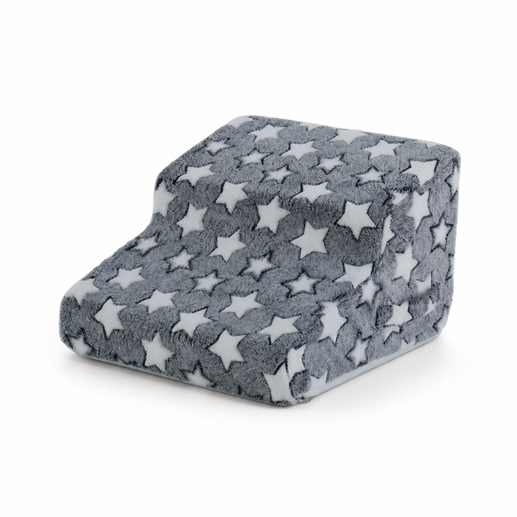 Plush-Covered Non-Slip Pet Steps (2–4 Steps)