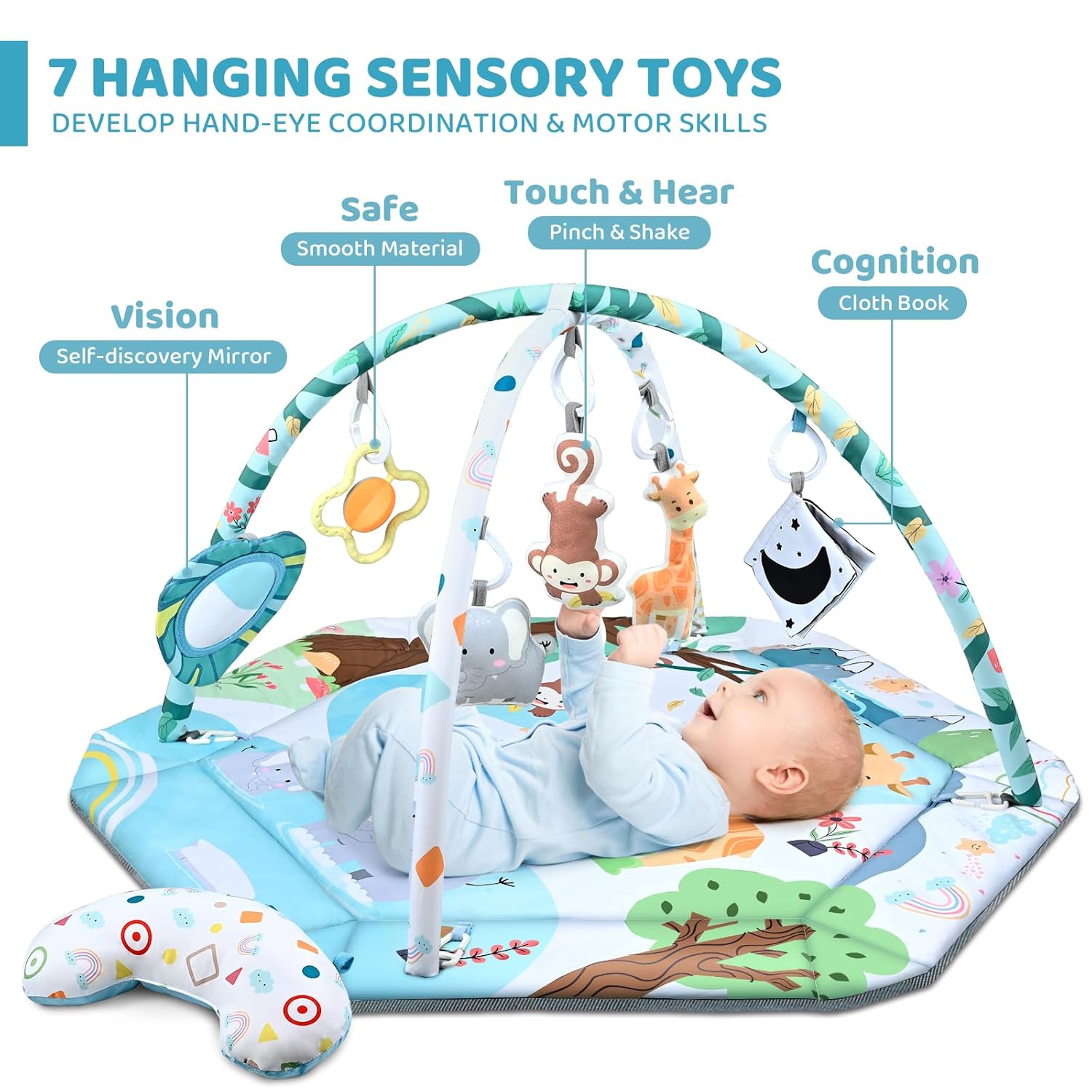 Versatile 8-in-1 Baby Activity Mat & Ball Pit with Sensory Toys