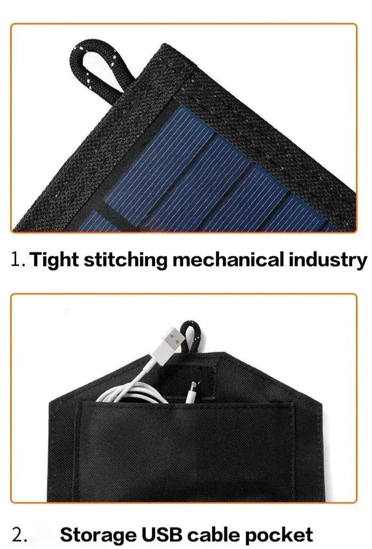 20W Foldable Solar Power Bank Charger for Mobile Devices