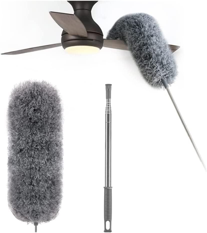 Telescoping Microfiber Duster | Longer Reach | Flexible Head | Washable | DustReach