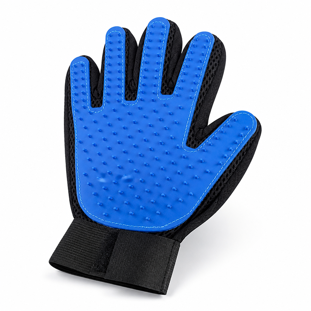 Ergonomic Soft Rubber Pet Grooming Glove