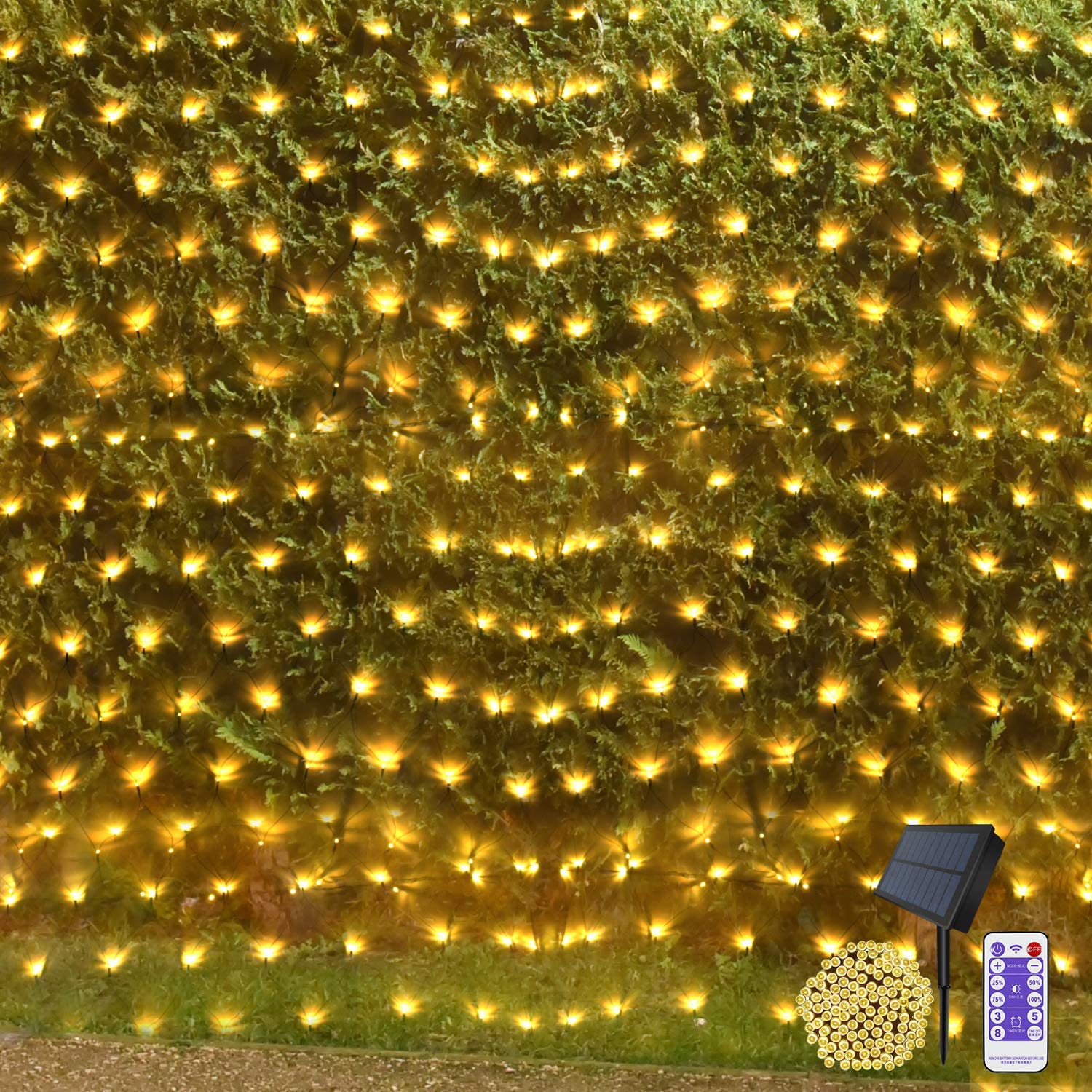 LED Solar Lattice Light with Net Design for Outdoor Garden and Patio