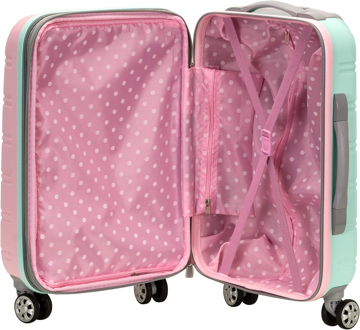 Expandable Hard Shell Carry-On Luggage with 4 Spinning Wheels