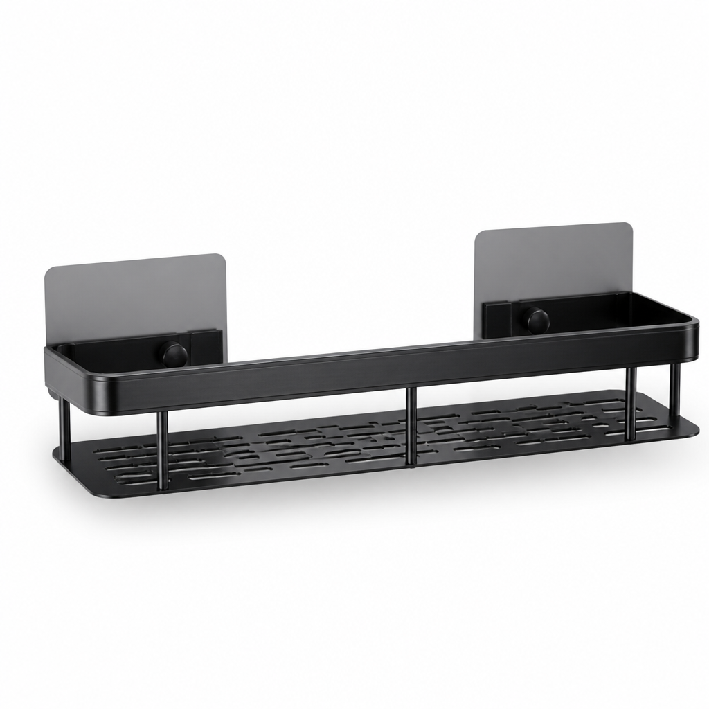 Drill-Free Self-Adhesive Stainless Steel Bathroom Shelf