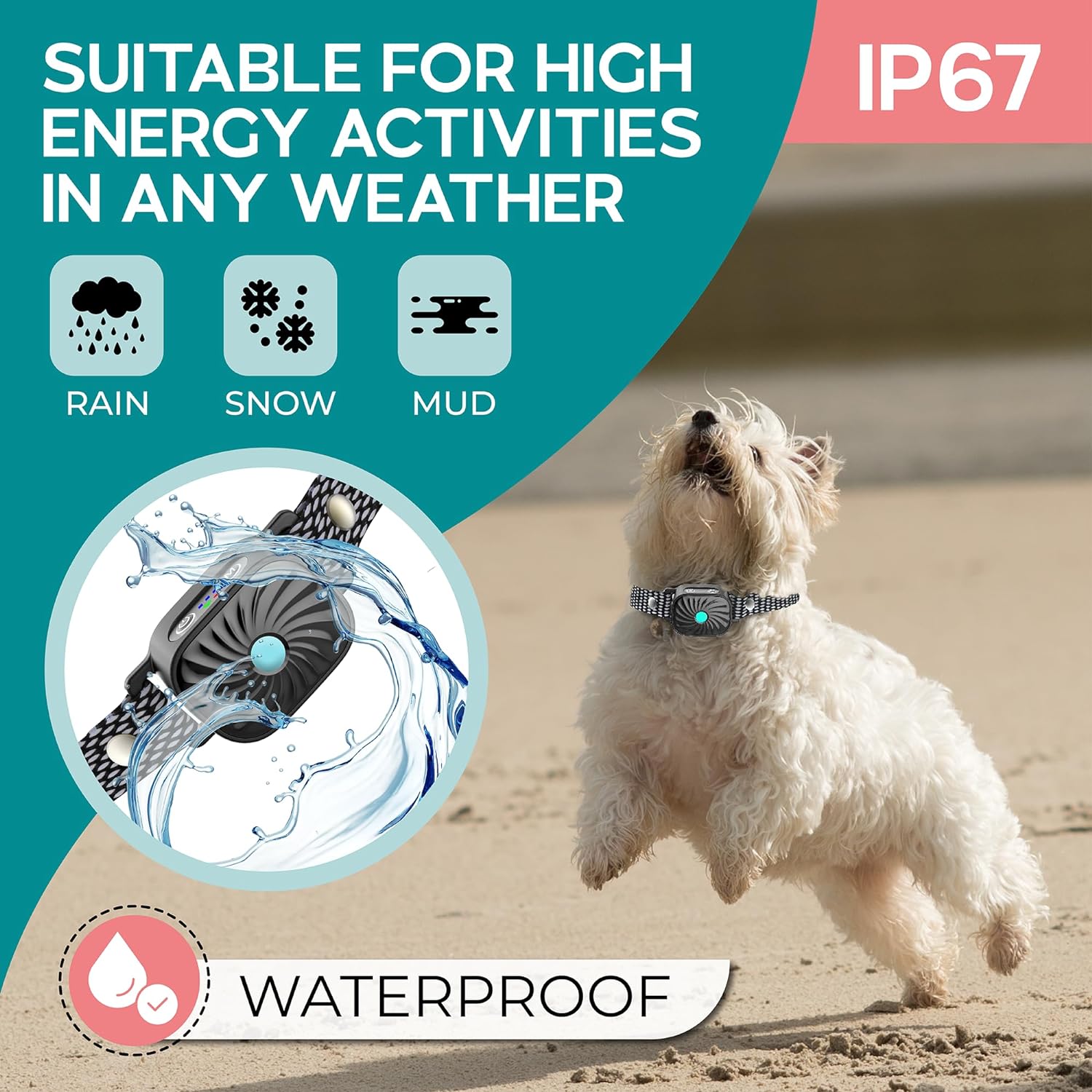 Gentle Sound and Vibration Collar for Small Dogs