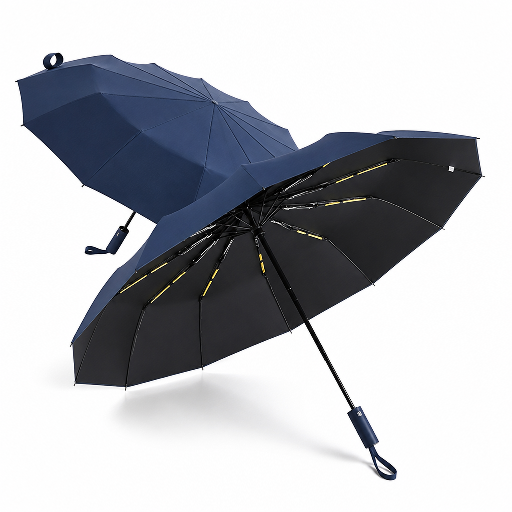Automatic Open-Close UV-Blocking Foldable Umbrella (Triple-Fold)