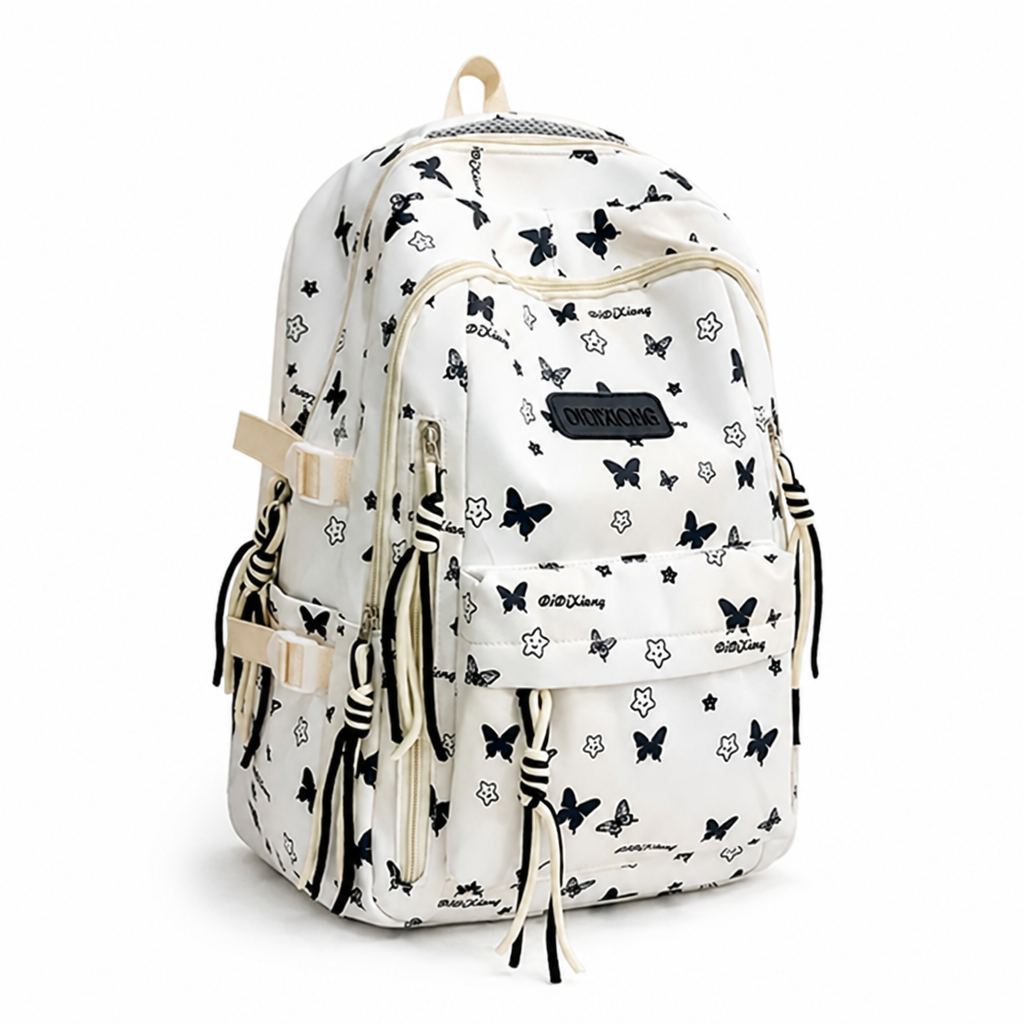 Anti-Theft Multi-Compartment Nylon Backpack (Fits 15.6-Inch Laptop)
