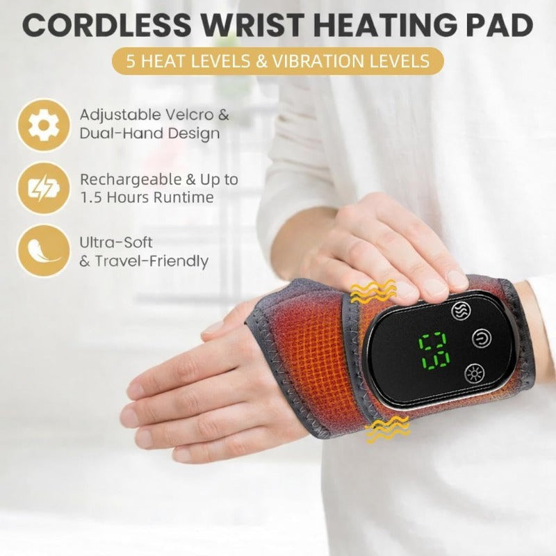 Rechargeable Heat and Vibration Wrist Massage Wrap
