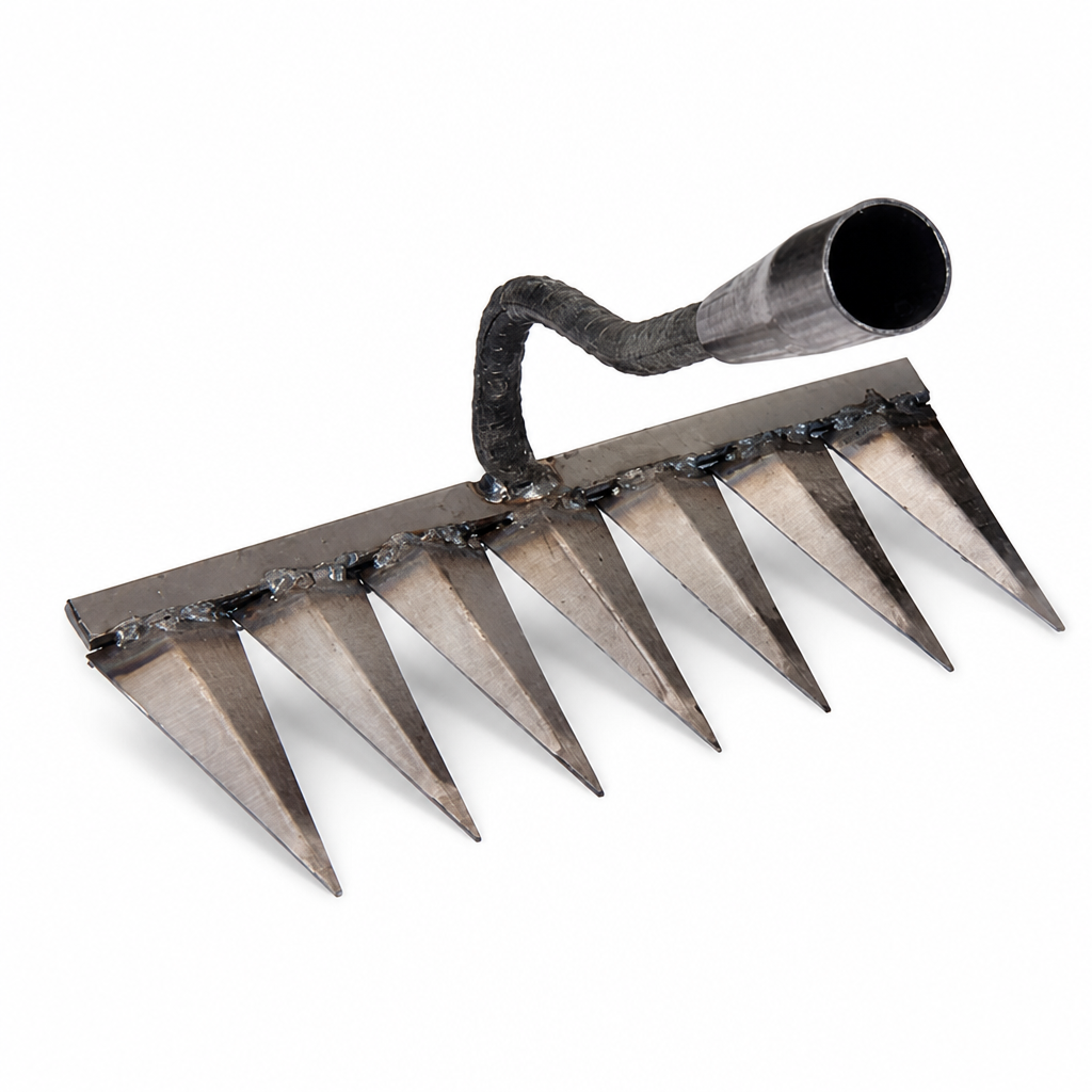 Ultra-Sharp Carbon Steel Garden Rake (4–7 Tines)