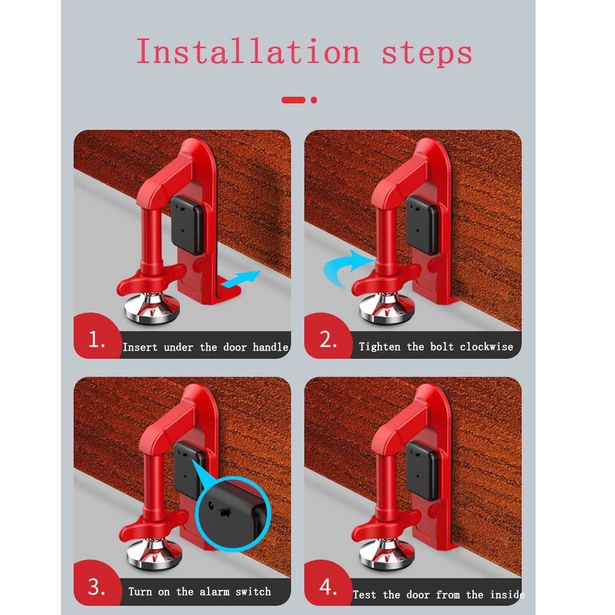 SecureGuard™ Portable Door Jammer — Feel Untouchable with Instant Alarm Protection Anywhere