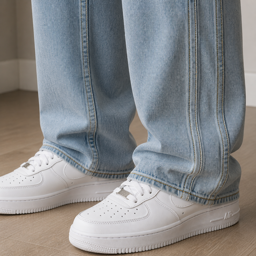 BrezeLane™ – Airy Drawstring Relaxed Straight Summer Jeans