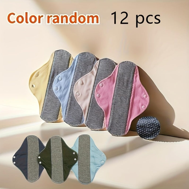 Set of 12 Graphene-Infused Reusable Cloth Pads