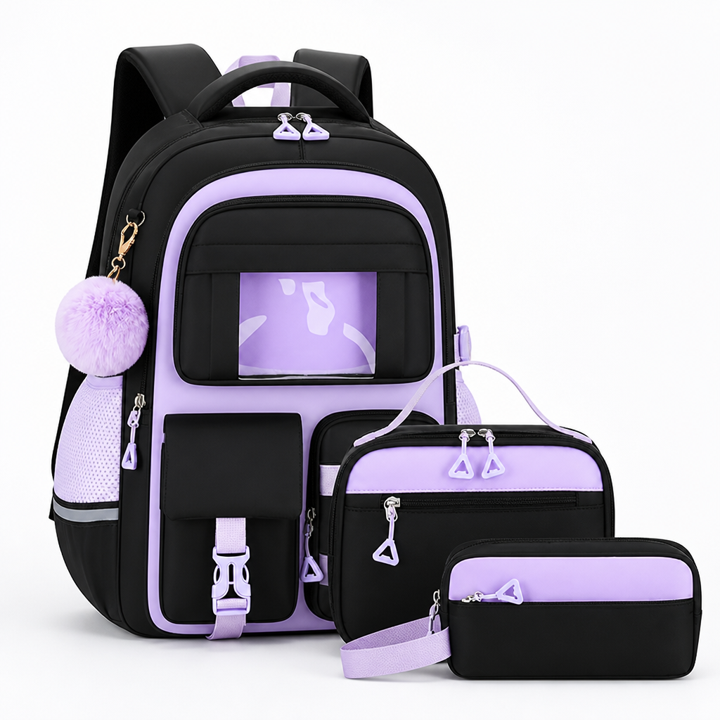 Large Capacity Multi-Pocket Backpack Set (Fits 16-Inch Laptop)
