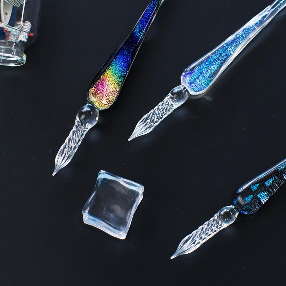 Spiral Tip Crystal Glass Pen Nib