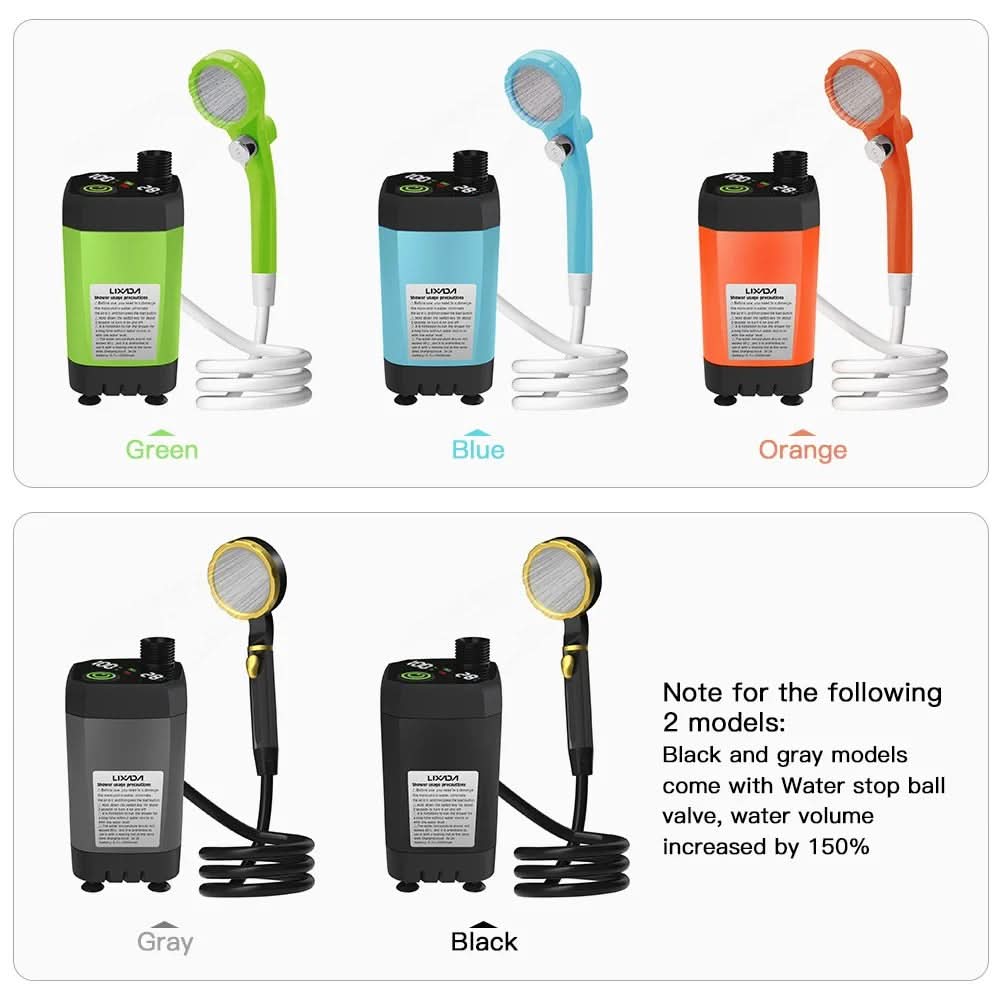 Digital Display Portable Shower Pump for Camping