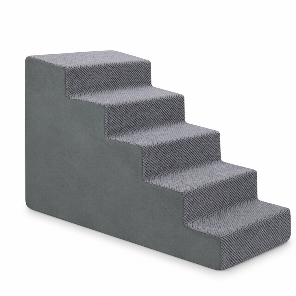 High-Density Memory Foam & Non-Slip Pet Steps (3-5 Steps)