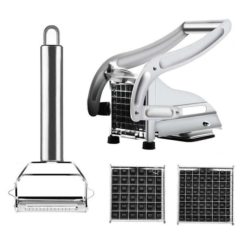 Stainless Steel French Fry Cutter with Changeable Cutting Grids