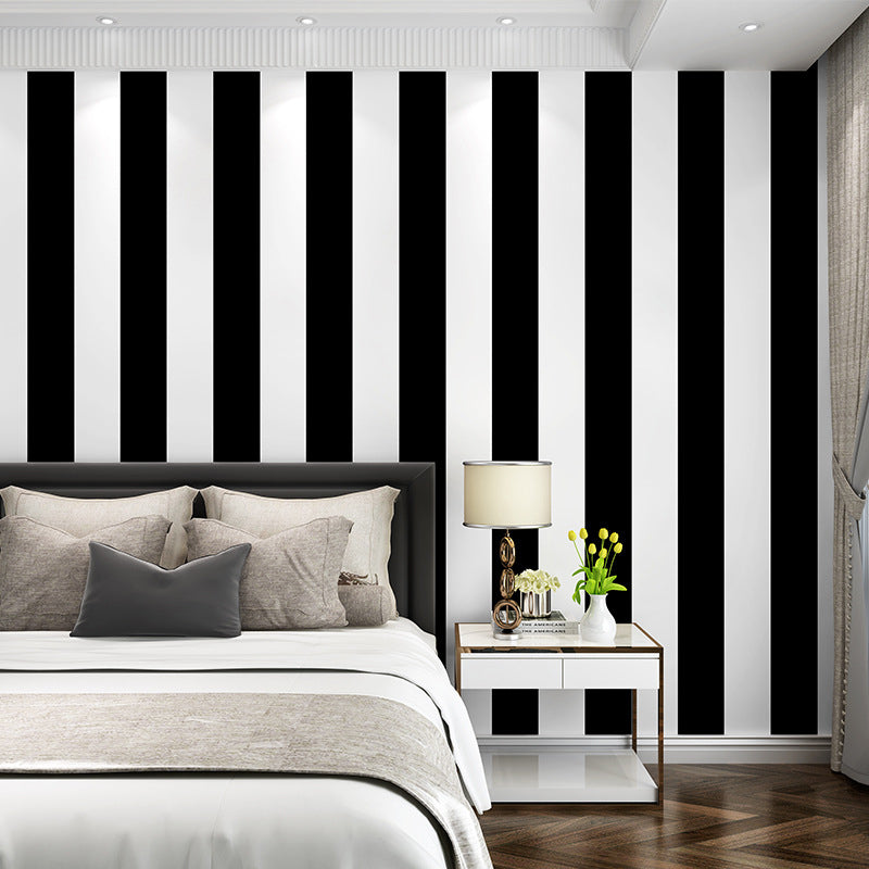 Waterproof Striped Wall Wallpaper with Self-Adhesive Backing